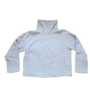 💚3/$15💚  JOE FRESH | Medium | 3/4 zip powder blue Sherpa sweatshirt